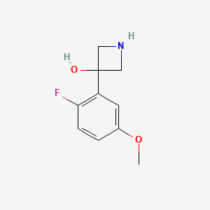 molecular formula C10H12FNO2 B11756242 3-(2-Fluoro-5-methoxyphenyl)azetidin-3-ol 