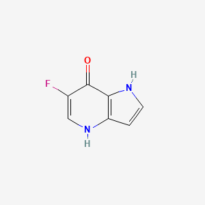 molecular formula C7H5FN2O B11756279 6-Fluoro-1H-pyrrolo[3,2-B]pyridin-7-OL 