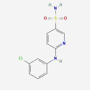 molecular formula C11H10ClN3O2S B1175628 6-(3-Chloroanilino)-3-pyridinesulfonamide 
