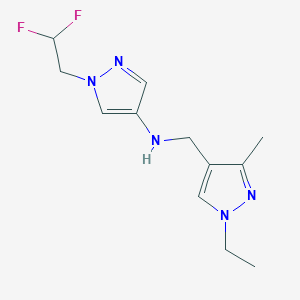 1-(2,2-difluoroethyl)-N-[(1-ethyl-3-methyl-1H-pyrazol-4-yl)methyl]-1H-pyrazol-4-amine