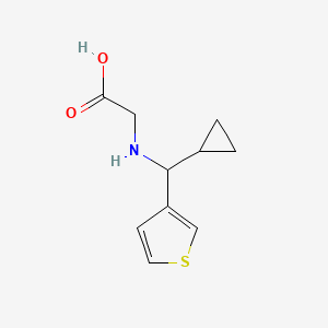 molecular formula C10H13NO2S B11756348 2-((Cyclopropyl(thiophen-3-yl)methyl)amino)aceticacid 