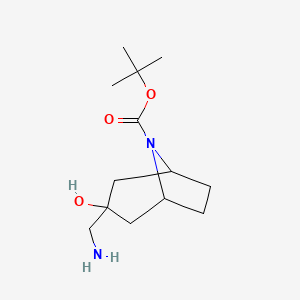 Tert-butyl 3-(aminomethyl)-3-hydroxy-8-azabicyclo[3.2.1]octane-8-carboxylate