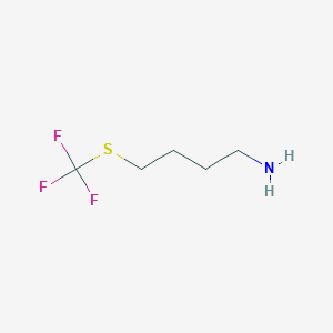 molecular formula C5H10F3NS B11756371 4-Trifluoromethylsulfanyl-butylamine 