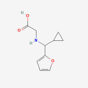 molecular formula C10H13NO3 B11756374 2-((Cyclopropyl(furan-2-yl)methyl)amino)acetic acid 