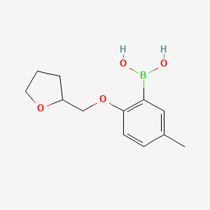 [5-Methyl-2-(oxolan-2-ylmethoxy)phenyl]boranediol