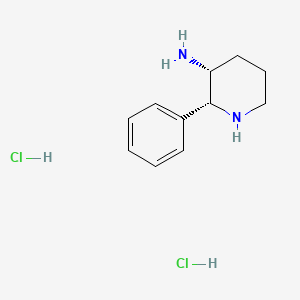 molecular formula C11H18Cl2N2 B11756384 (2R,3R)-2-phenylpiperidin-3-amine dihydrochloride 