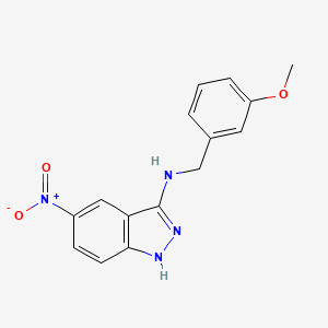 molecular formula C15H14N4O3 B11756409 N-(3-methoxybenzyl)-5-nitro-1H-indazol-3-amine 