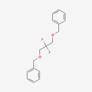 molecular formula C17H18F2O2 B11756416 {[3-(Benzyloxy)-2,2-difluoropropoxy]methyl}benzene 