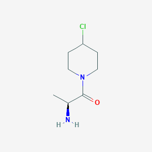 molecular formula C8H15ClN2O B11756424 (S)-2-Amino-1-(4-chloro-piperidin-1-yl)-propan-1-one 