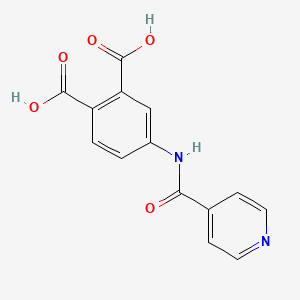 molecular formula C14H10N2O5 B11756427 4-(Isonicotinamido)phthalic acid 