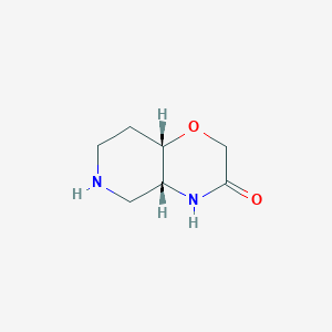 molecular formula C7H12N2O2 B11756478 (4aR,8aS)-Hexahydro-2H-pyrido[4,3-b][1,4]oxazin-3(4H)-one 