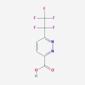 molecular formula C7H3F5N2O2 B11756486 6-Pentafluoroethyl-pyridazine-3-carboxylic acid 