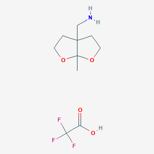 1-[(3As,6as)-6a-methyl-hexahydrofuro[2,3-b]furan-3a-yl]methanamine; trifluoroacetic acid