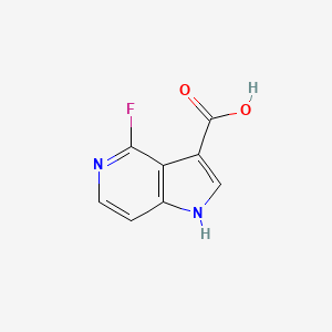 molecular formula C8H5FN2O2 B11756494 4-Fluoro-5-azaindole-3-carboxylic acid 