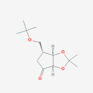 molecular formula C13H22O4 B11756498 (3aR,6R,6aR)-6-(tert-Butoxymethyl)-2,2-dimethyltetrahydro-4H-cyclopenta[d][1,3]dioxol-4-one 