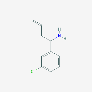 molecular formula C10H12ClN B11756501 1-(3-Chlorophenyl)but-3-EN-1-amine 