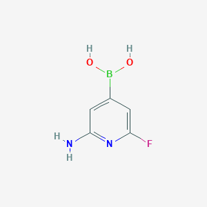 (2-Amino-6-fluoropyridin-4-YL)boronic acid