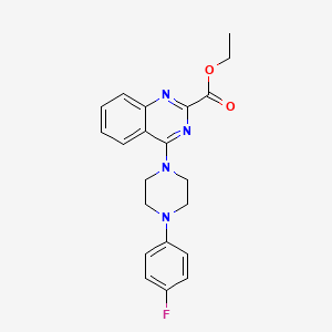 molecular formula C21H21FN4O2 B1175651 Ethyl 4-[4-(4-fluorophenyl)-1-piperazinyl]-2-quinazolinecarboxylate 