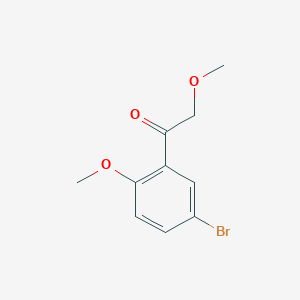 molecular formula C10H11BrO3 B11756539 1-(5-Bromo-2-methoxyphenyl)-2-methoxyethan-1-one 