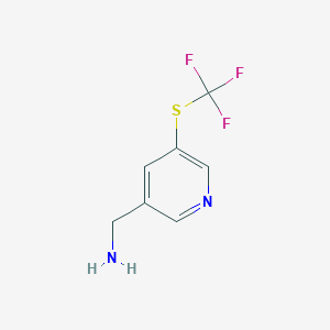 [5-(Trifluoromethylsulfanyl)-3-pyridyl]methanamine