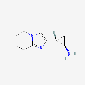 molecular formula C10H15N3 B11756555 (1R,2R)-2-(5,6,7,8-Tetrahydroimidazo[1,2-a]pyridin-2-yl)cyclopropan-1-amine 