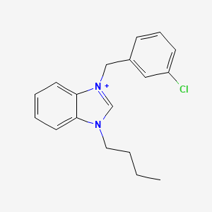 molecular formula C18H20ClN2+ B1175660 3-butyl-1-(3-chlorobenzyl)-3H-benzimidazol-1-ium 
