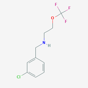 molecular formula C10H11ClF3NO B11756620 (3-Chloro-benzyl)-(2-trifluoromethoxyethyl)-amine 