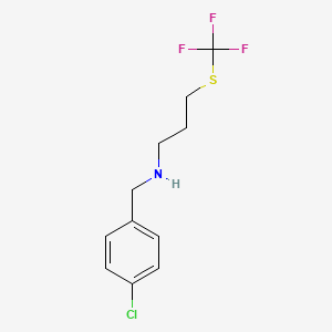 molecular formula C11H13ClF3NS B11756626 (4-Chloro-benzyl)-(3-trifluoromethylsulfanyl-propyl)-amine 