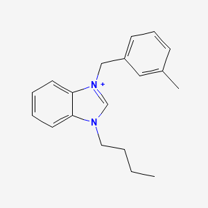 molecular formula C19H23N2+ B1175664 3-butyl-1-(3-methylbenzyl)-3H-benzimidazol-1-ium 