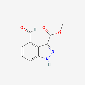 1H-Indazole-3-carboxylic acid, 4-formyl-, methyl ester