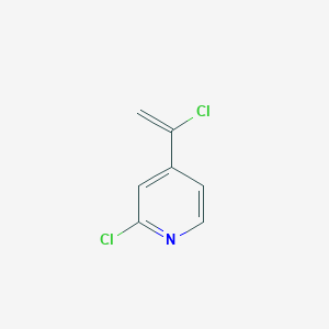 molecular formula C7H5Cl2N B11756699 2-Chloro-4-(1-chlorovinyl)pyridine 