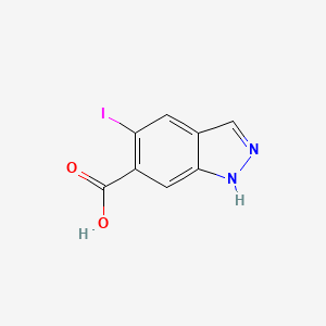 molecular formula C8H5IN2O2 B11756702 5-Iodo-1H-indazole-6-carboxylic acid 