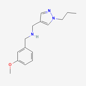 molecular formula C15H21N3O B11756704 [(3-methoxyphenyl)methyl][(1-propyl-1H-pyrazol-4-yl)methyl]amine 