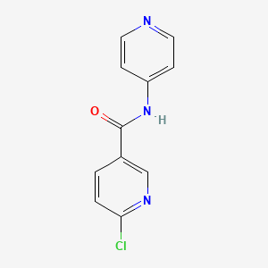 molecular formula C11H8ClN3O B11756715 6-Chloro-N-(pyridin-4-YL)pyridine-3-carboxamide 