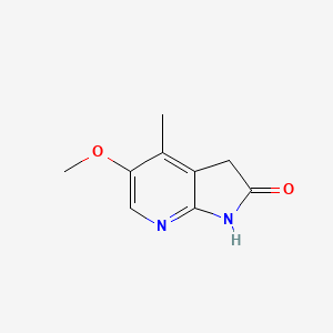 molecular formula C9H10N2O2 B11756726 5-Methoxy-4-methyl-1,3-dihydropyrrolo[2,3-b]pyridin-2-one 