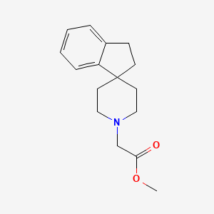 molecular formula C16H21NO2 B11756768 Methyl 2-{2,3-dihydrospiro[indene-1,4'-piperidin]-1'-yl}acetate 