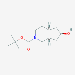 molecular formula C13H23NO3 B11756787 tert-Butyl (4aR,6R,7aS)-rel-6-hydroxy-octahydro-1H-cyclopenta[c]pyridine-2-carboxylate 