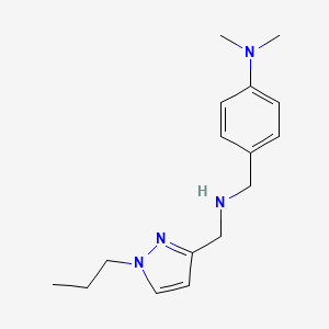 N,N-dimethyl-4-({[(1-propyl-1H-pyrazol-3-yl)methyl]amino}methyl)aniline