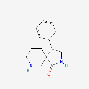 molecular formula C14H18N2O B11756841 4-Phenyl-2,7-diazaspiro[4.5]decan-1-one 