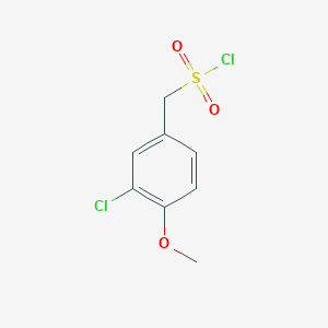 molecular formula C8H8Cl2O3S B11756858 (3-Chloro-4-methoxyphenyl)methanesulfonyl chloride 