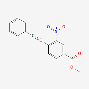 molecular formula C16H11NO4 B11756896 Methyl 3-nitro-4-(phenylethynyl)benzoate 