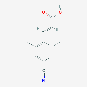 molecular formula C12H11NO2 B11756952 (2E)-3-(4-cyano-2,6-dimethylphenyl)prop-2-enoic acid 