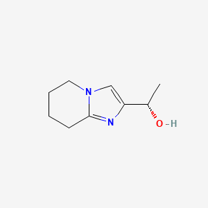 molecular formula C9H14N2O B11756974 (1S)-1-{5H,6H,7H,8H-imidazo[1,2-a]pyridin-2-yl}ethan-1-ol 