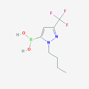 molecular formula C8H12BF3N2O2 B11756993 1-Butyl-3-(trifluoromethyl)pyrazole-5-boronic acid 