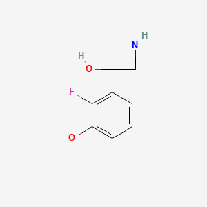 molecular formula C10H12FNO2 B11756997 3-(2-Fluoro-3-methoxyphenyl)azetidin-3-ol 