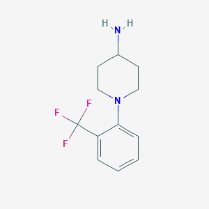 molecular formula C12H15F3N2 B11757002 1-[2-(Trifluoromethyl)phenyl]piperidin-4-amine 