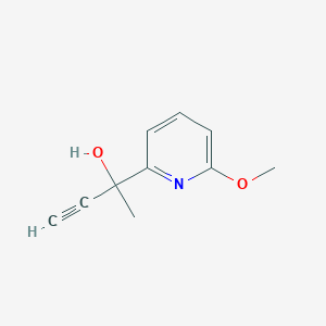 molecular formula C10H11NO2 B11757004 2-(6-Methoxypyridin-2-yl)but-3-yn-2-ol 