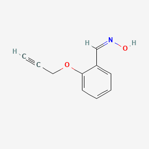 molecular formula C10H9NO2 B11757018 (E)-N-{[2-(prop-2-yn-1-yloxy)phenyl]methylidene}hydroxylamine 