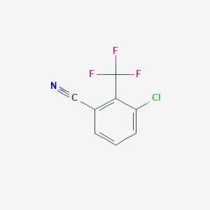 molecular formula C8H3ClF3N B11757052 3-Chloro-2-(trifluoromethyl)benzonitrile 