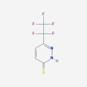 molecular formula C6H3F5N2S B11757089 6-Pentafluoroethyl-2h-pyridazine-3-thione 